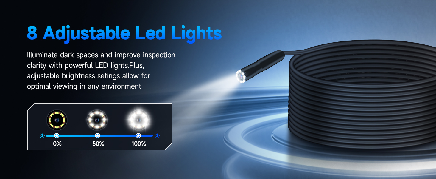 borescope camera with light