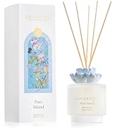 COCORRÍNA Gypsum Flower Reed Diffuser – Pure Island Scent, 6.76 oz Oil with 8 Sticks, Long-Lastin...