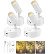 GOODEA Spotlights Indoor with Remote, 3000mAh Rechargeable Battery Plant Spotlight Indoor, Wirele...