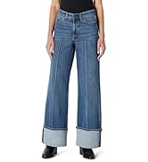 Essentials (Demi's Pick) Women's High-Rise Wide Leg Cuffed Jean