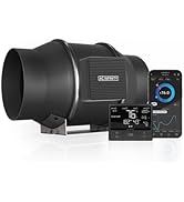 AC Infinity CLOUDLINE PRO T6, Quiet 6” Inline Duct Fan with Temperature Humidity VPD Controller, ...