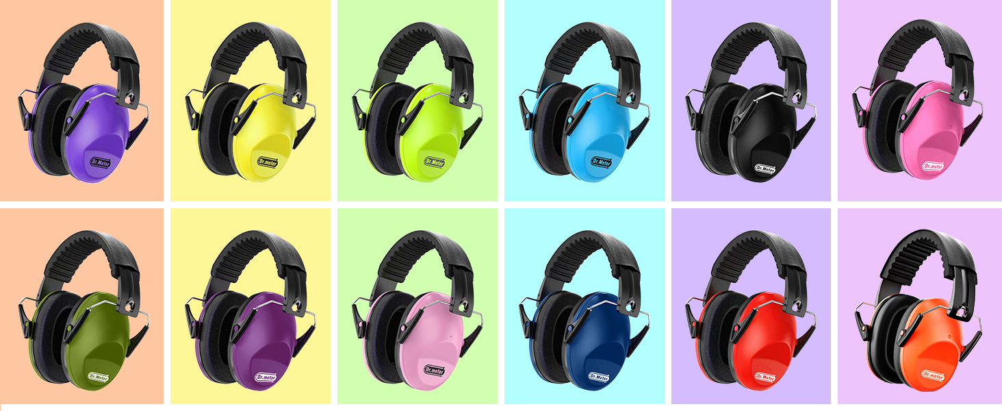 Dr.meter Ear Muffs for Noise Reduction: 27.4SNR Noise Cancelling Headphones for Kids Adults