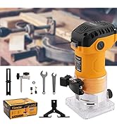 Hoteche Cpmpact Router 4.8-Amp/580W Wood Trimmer Fixed Base Electric Palm Router with 1/4