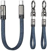 A.S USB C Cable Keychain Charger Cable, Short 240W PD Fast Charging Cord, USB C to USB C Cable 48...