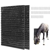 Equine &amp; Bovine Massage Brush Kit, Cattle Scratching Post, Soft Touch Itchin Post Pad, Animal Scr...