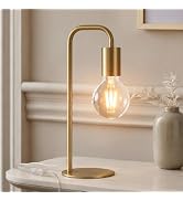 Iporovon Industrial Modern Bronze Table Lamp 13.5", for Desk or Bedside | E26 Socket Compatible, ...