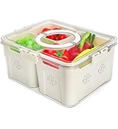shopwithgreen Storage Containers for Fridge with Lid and Handle, Portable Food Box Container with...