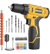 FADAKWALT Cordless Drill Set,12V Power Drill Set with Battery and Charger, compact Driver/Drill B...