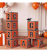 2026 Graduation Decorations, 4Pcs Graduation Boxes, So Proud of You and Class of 2026 Balloon Box...