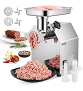 VEVOR Commercial Electric Meat Grinder, 7 lbs/min Capacity, #12 Industrial Meat Mincer with 2 Sta...