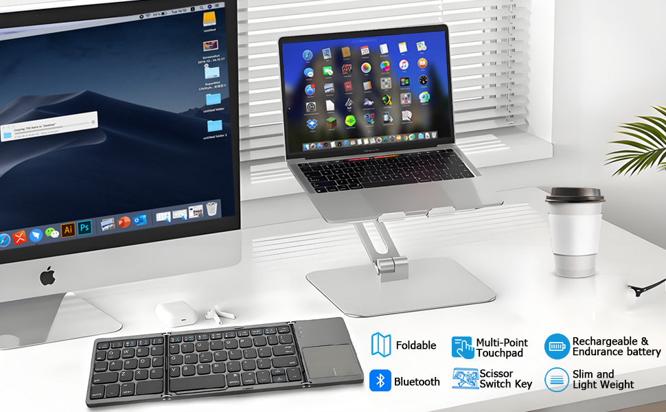 Foldable bluetooth keyboard