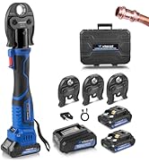 WISSCOOL Pro Press Tool Copper Crimper, Powered Propress Tool For Copper Pipe 1/2", 3/4", 1", 18v...