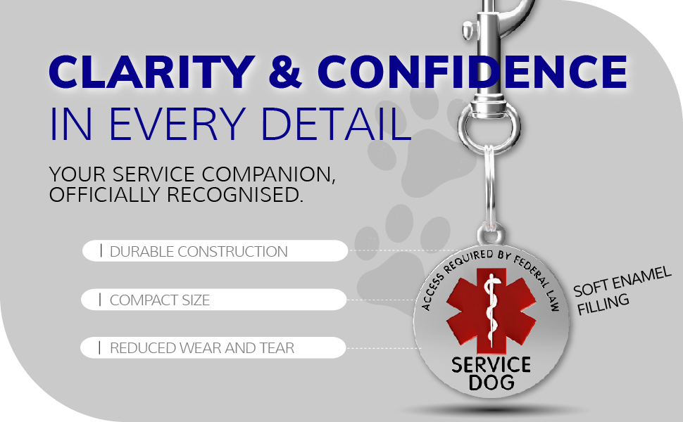 service dog chrome tag