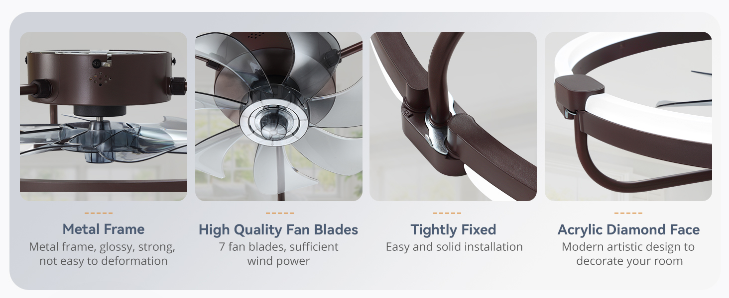 modern ceiling fan with light
