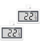 Digital Refrigerator Thermometer, AMIR Upgraded Freezer Thermometer, LCD Display &amp; Magnetic Back ...