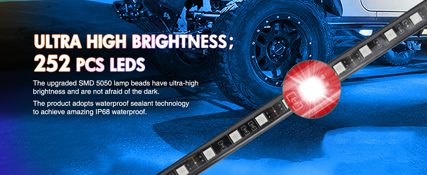 Nilight Car Underglow Neon Accent Strip Lights