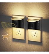 JandCase Motion Sensor Night Light, Night Lights Plug into Wall, Dusk to Dawn Sensor Nightlight w...
