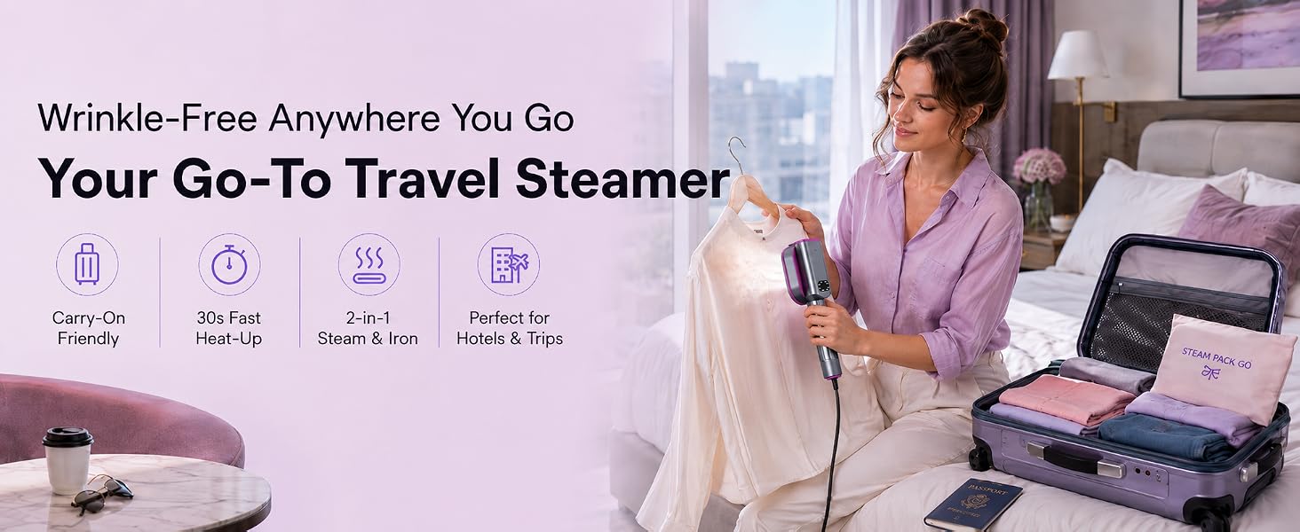 Wrinkle-Free Anywhere You Go, Your Go-To Travel Steamer