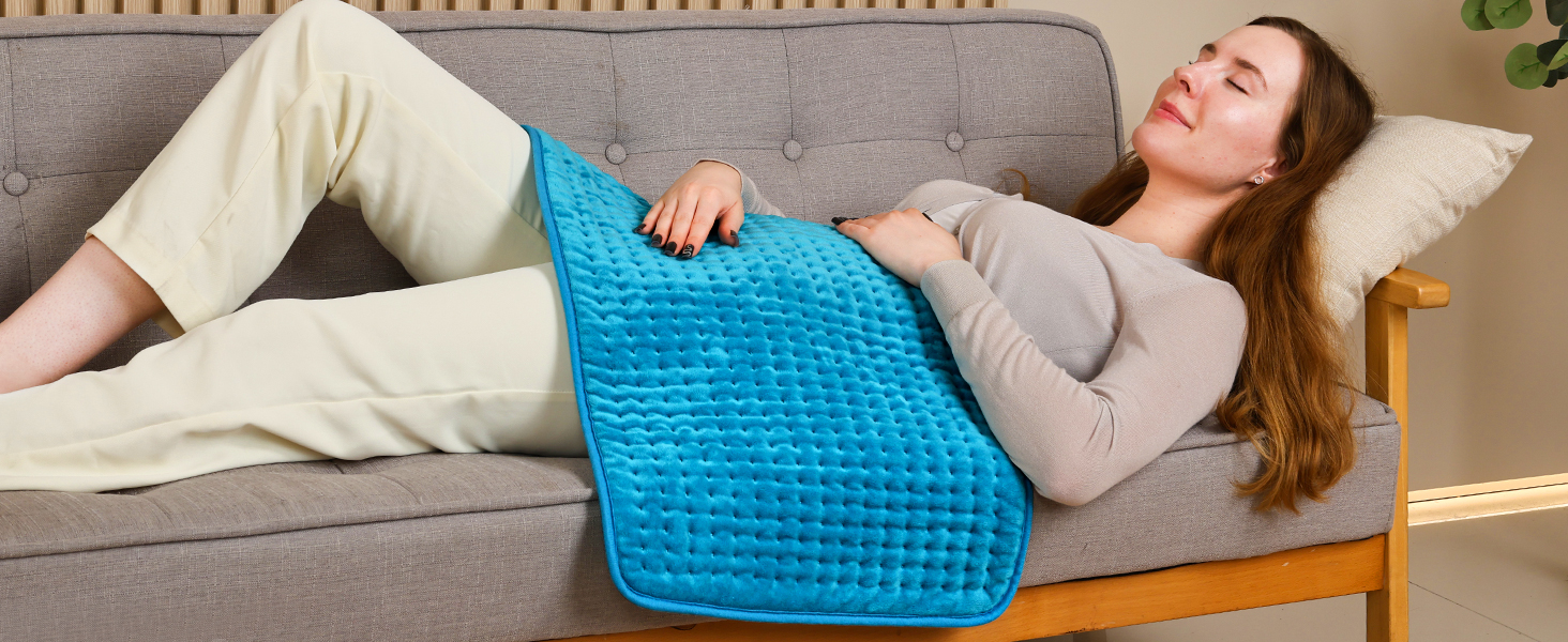 Electric Heating Pad for Back Pain and Period Cramps Relief