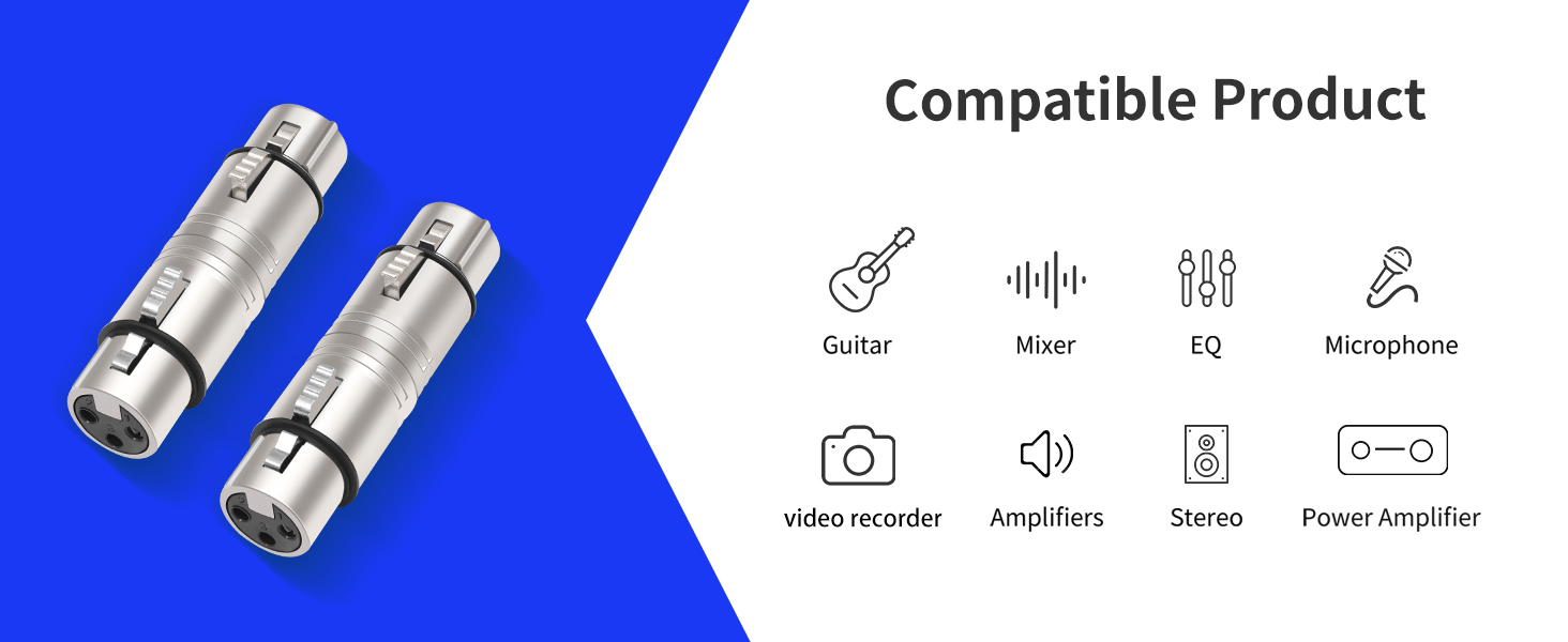 3PIN XLR female adapter
