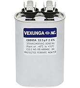 VEXUNGA 12.5uF 370/440VAC 50/60Hz CBB65 CBB65A Oval Run Start Capacitor 12.5 MFD 370V/440V Air Co...