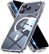 LWLFEKA Magnetic for iPhone 17 Pro Max Clear Case with Privacy Screen Protector [Non-Yellowing] S...