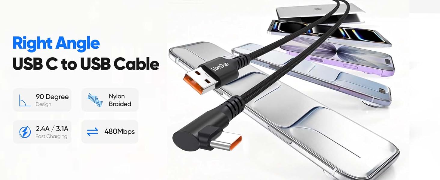 90 degree usb c cable