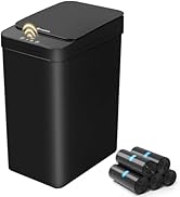 FRESHLIX Bathroom Trash Can, 2.6 Gallon Automatic Motion Sensor Touchless Garbage Can, Waterproof...