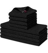 Homaxy 100% Cotton Kitchen Towels and Dishcloths Set, 12 x 12 Inches and 13 x 28 Inches, Set of 8...