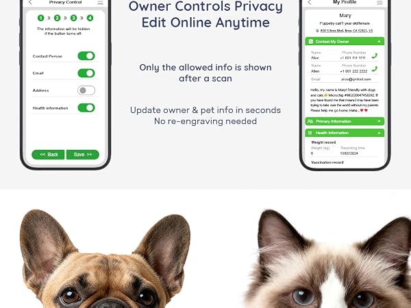 Smart ID dog tag and cat tag