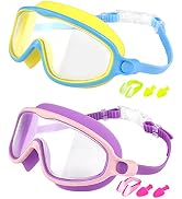 Rantizon Swim Goggles 2 Pack, Wide View Anti Fog&amp;UV Swimming Goggles for Audlt, No Leak Pool Beac...
