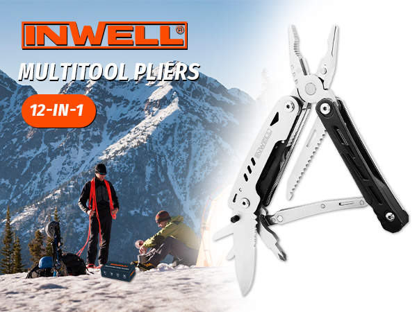 Inwell 12-in-1 Multitool Pliers with Pocket