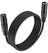 HOSONGIN XLR Microphone Cable (Male to Female) - 6ft Audio Cable, Gold-Plated Connectors, Anti-In...