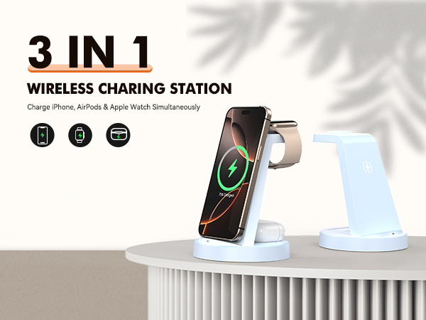 phone and watch charger station for iphone