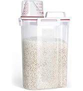 TBMax Rice Storage Container 5 Lbs, Small Airtight Dry Food Container for Flour Cereal Pasta Kitc...