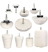 Tworider 11 pcs Buffing Wheel for Drill,Buffing Pad Whel Polishing Kits,Wheel Shaped Polishing To...