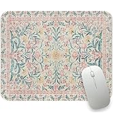 Rug Mouse Pad Cute, Boho Mouse Pads, Vintage Flroal Mouse Pad, Retro Pink Small Mousepad, Rectang...