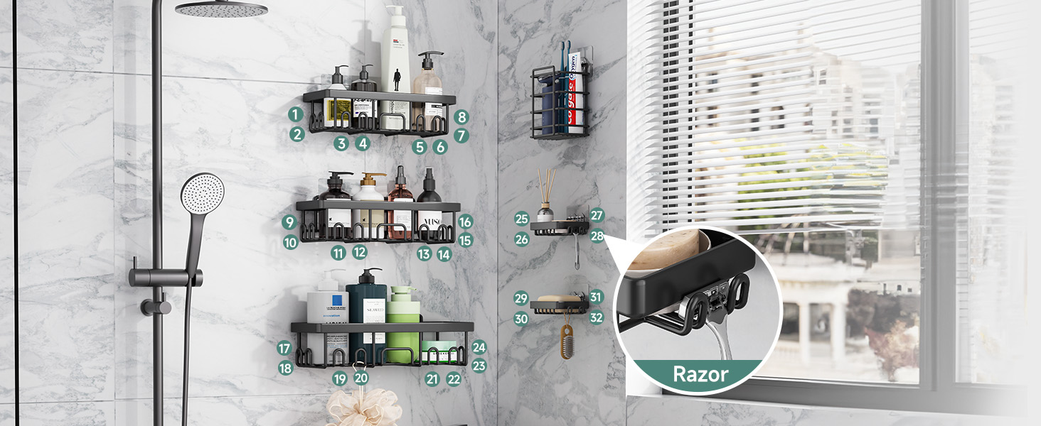 veken shower caddy