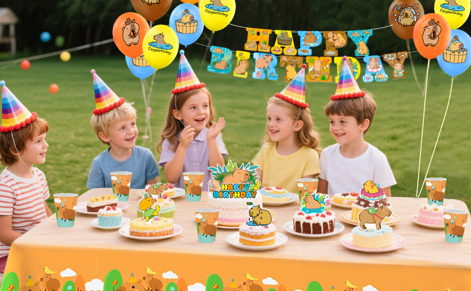capybara birthday party decorations