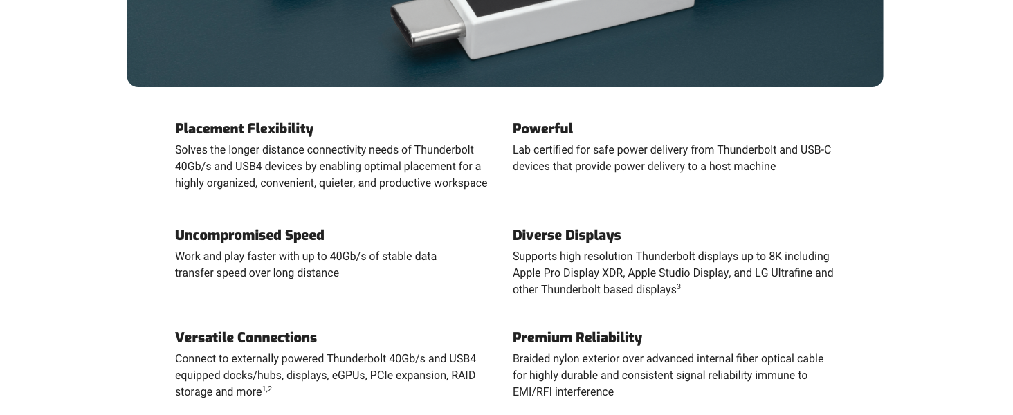 USB4 THUNDERBOLT 3 4 OPTICAL CABLE HIGH SPEED HIGH RES RESOLUTION 8K DURABLE BRAIDED LONG 40GB/S
