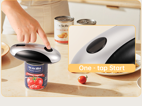 safety can opener; portable adjustable stainless steel can opener; battery operated can opener;