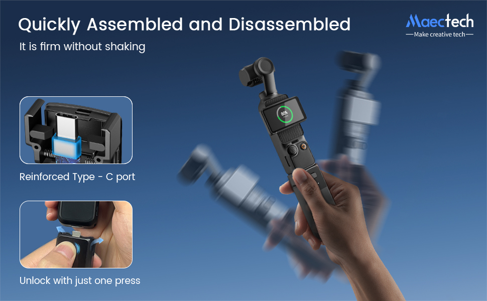 Fast Charging Battery Grips for Osmo Pocket 3