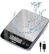 Etekcity Food Kitchen Scale 22lb, Digital Scale Weight Grams and Oz, IPX6 Waterproof, Type-C Rech...
