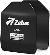 ZELUS Weighted Vest Plates, 5.75/8.75/13.75LB Pairs Curved Weight Vest Plates for Workout, Steel ...