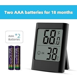 battery powered indoor thermometer hygrometer