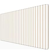 ohisxiacy Beige Striped Desk Mat Cute Pastel XXL Large Gaming Mouse Pad Desk Pad Kawaii Aesthetic...