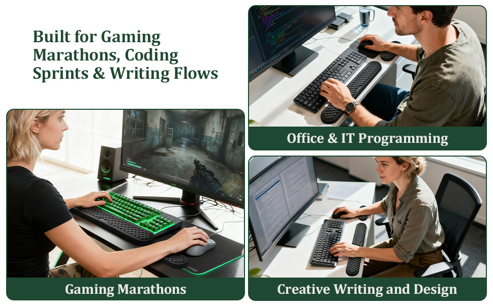 44cm wrist rest set bk