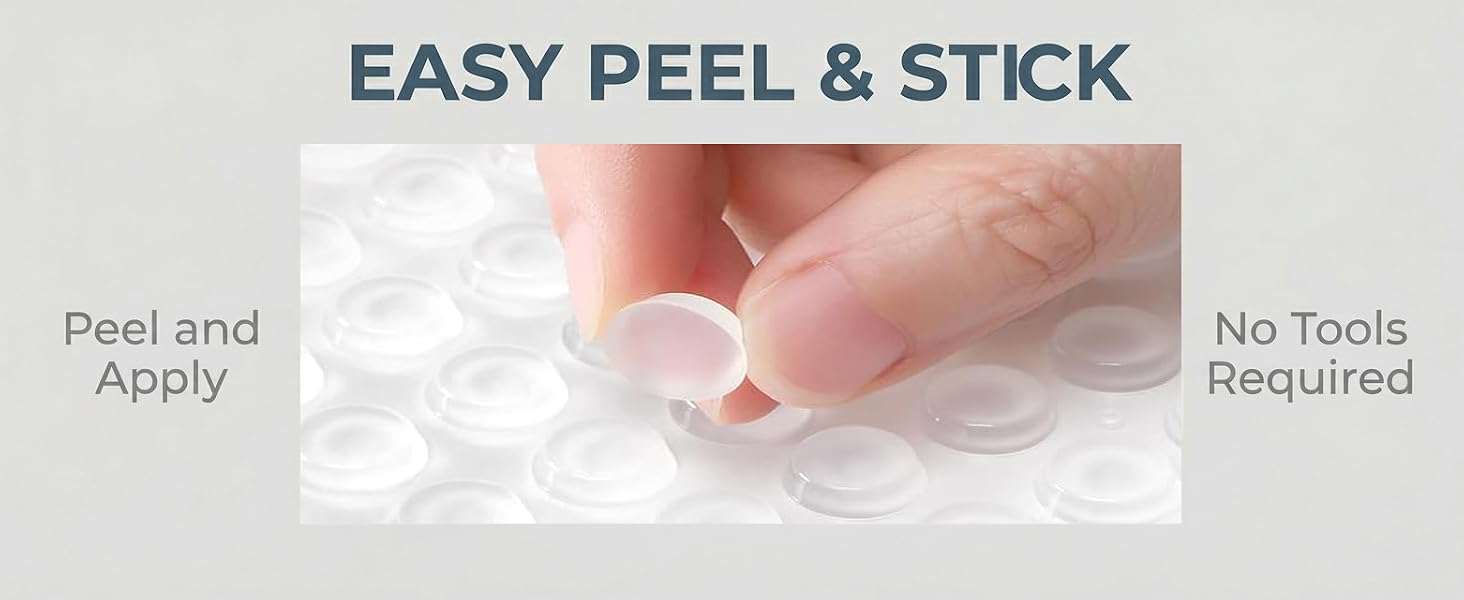 164pcs Clear Silicone Cabinet Bumper Pads