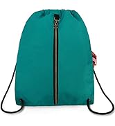 BeeGreen Drawstring Backpack Sports Gym Bag With Shoe Compartment and Two Water Bottle Holder …