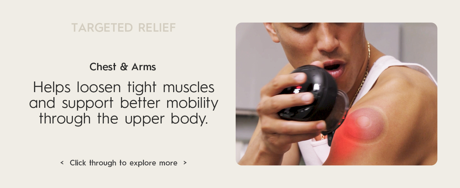 Portable therapy device designed to target chest and arm muscle tension